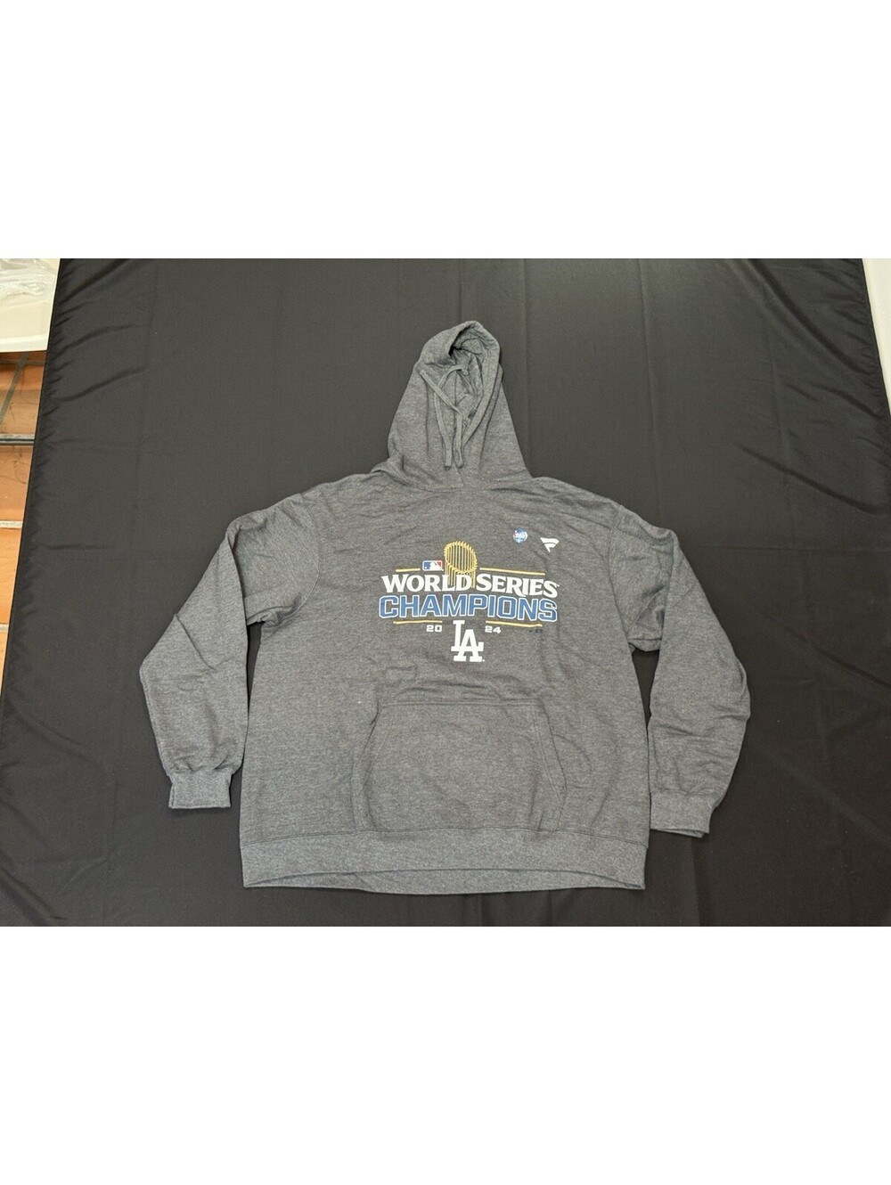 New Fanatics LA Dodgers 2024 World Series Champions Hoodie Pullover Gray Size XL